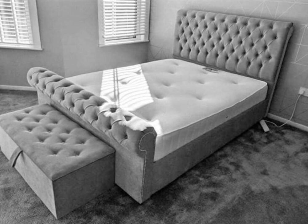 Chesterfield Style Bed – Classic Custom Bed - Image 3